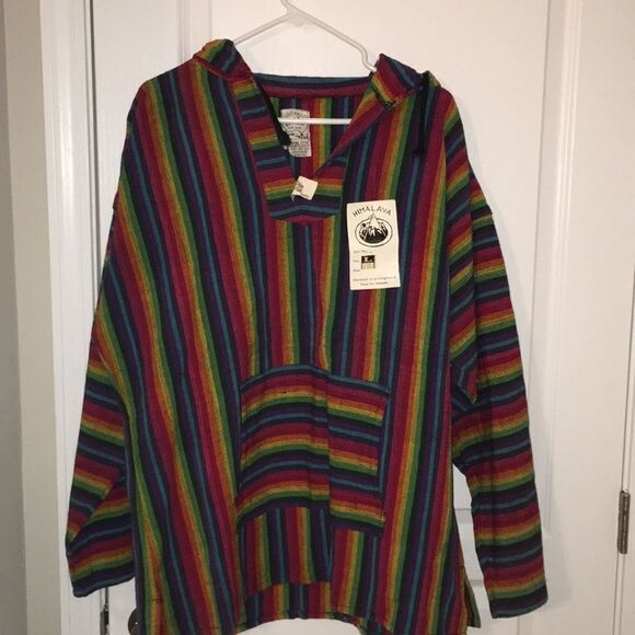 New RARE Vintage Old ❤️Rainbow Ron Jon Baja Hoodie jacket with tag!!☀️ - Picture 1 of 4